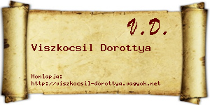 Viszkocsil Dorottya névjegykártya